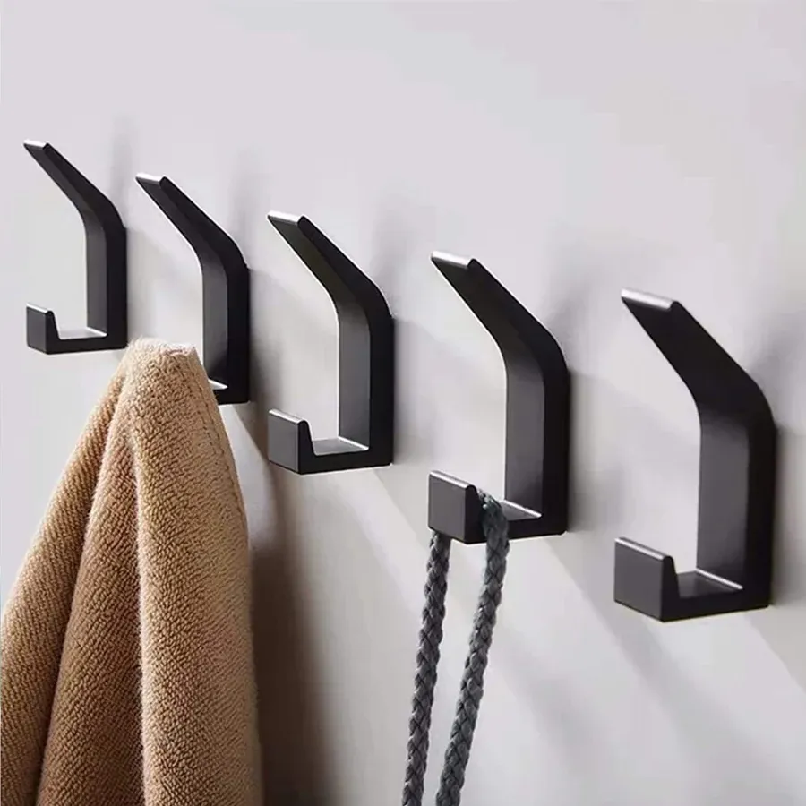 5-Pack Self-Adhesive Wall Hooks For Coats