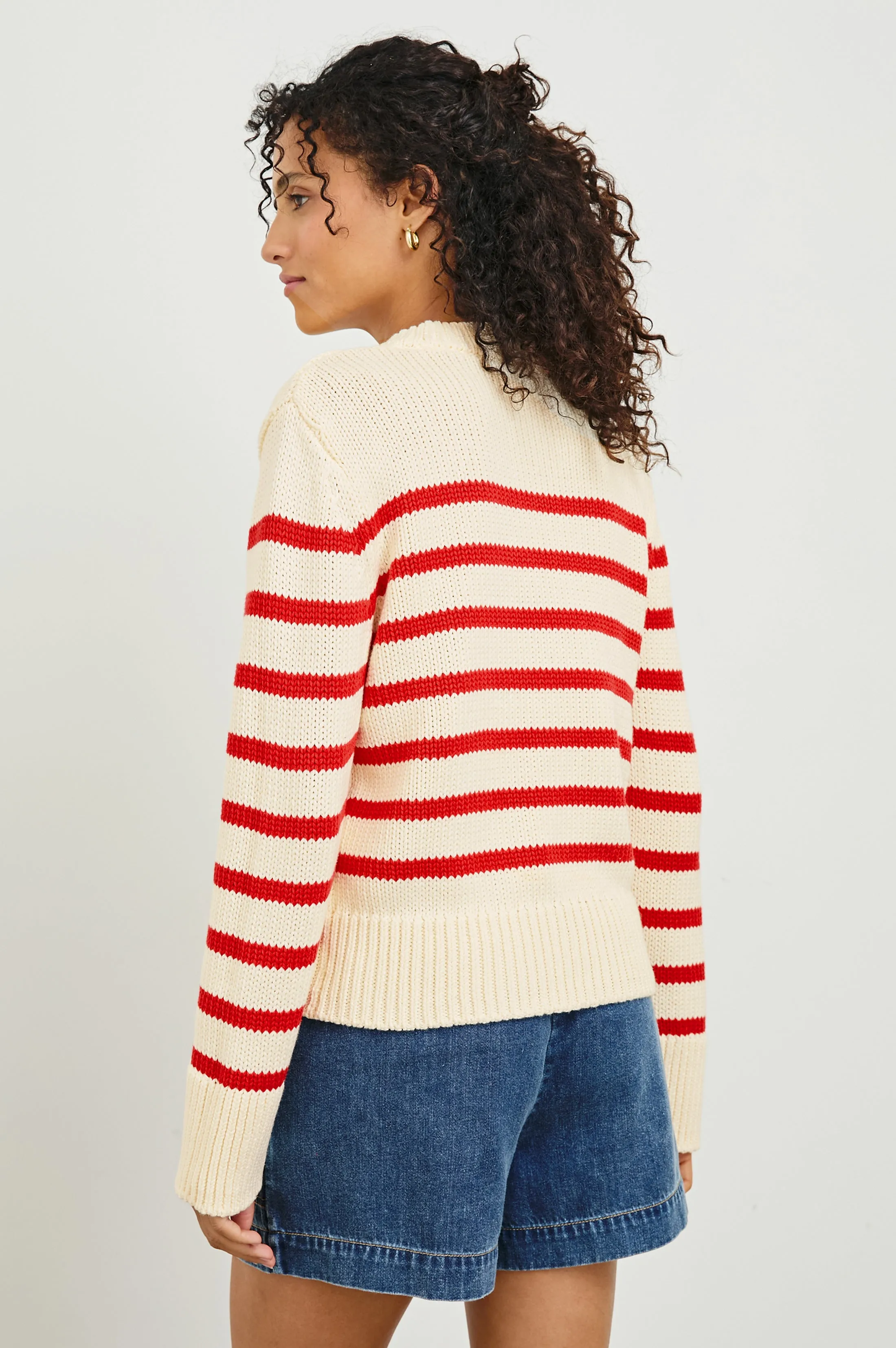 ALISE SWEATER - CHERRY STRIPE