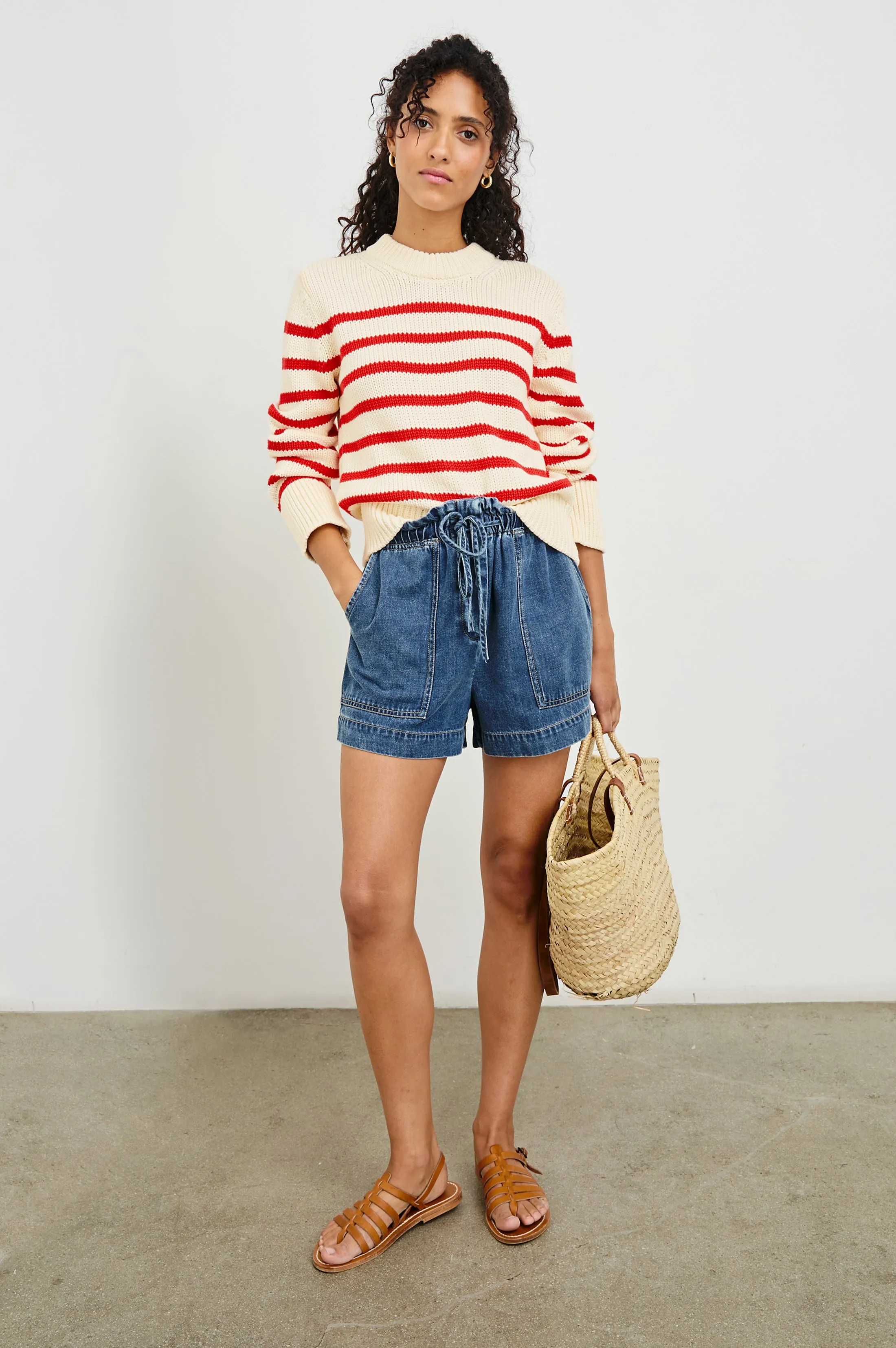 ALISE SWEATER - CHERRY STRIPE