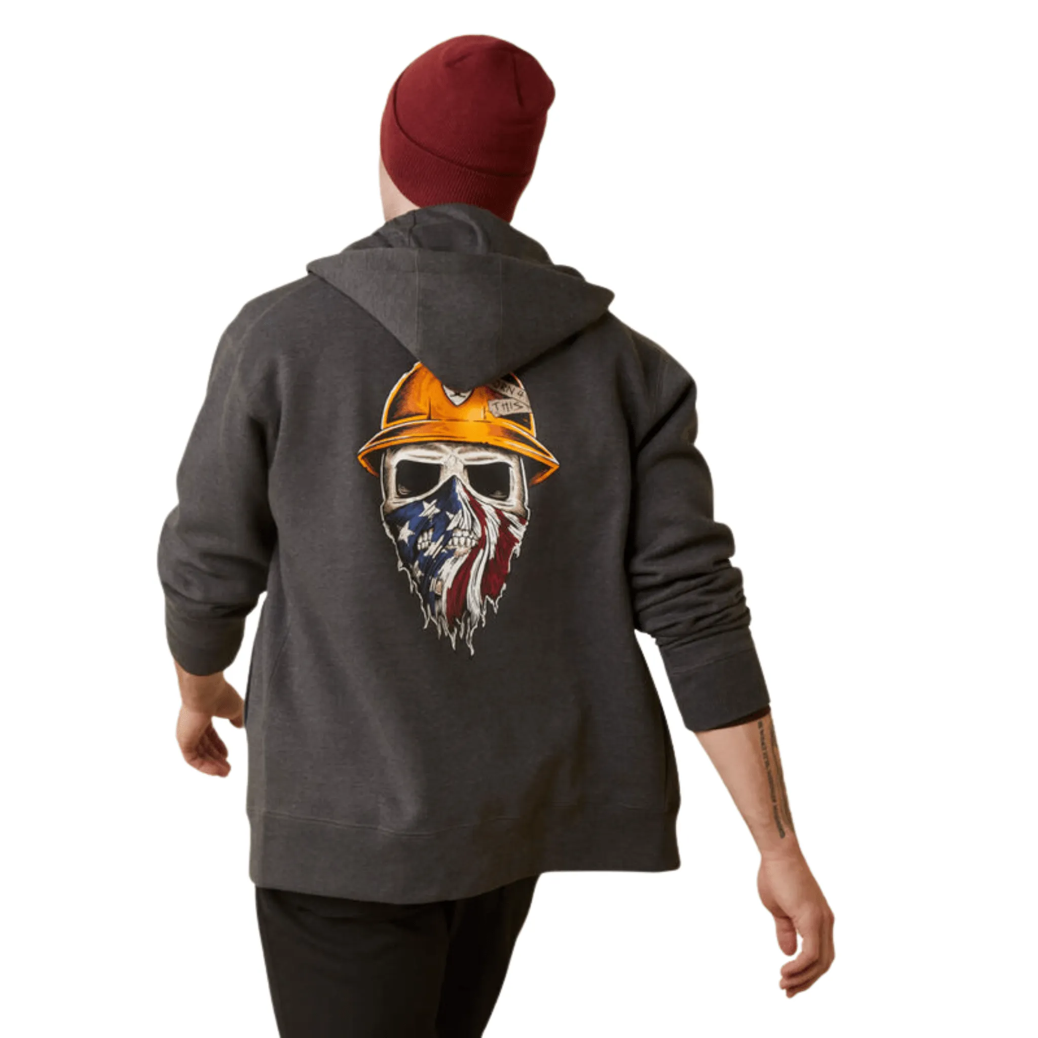 Ariat Men's Born For This Full Zip Hoodie - Charcoal Heather