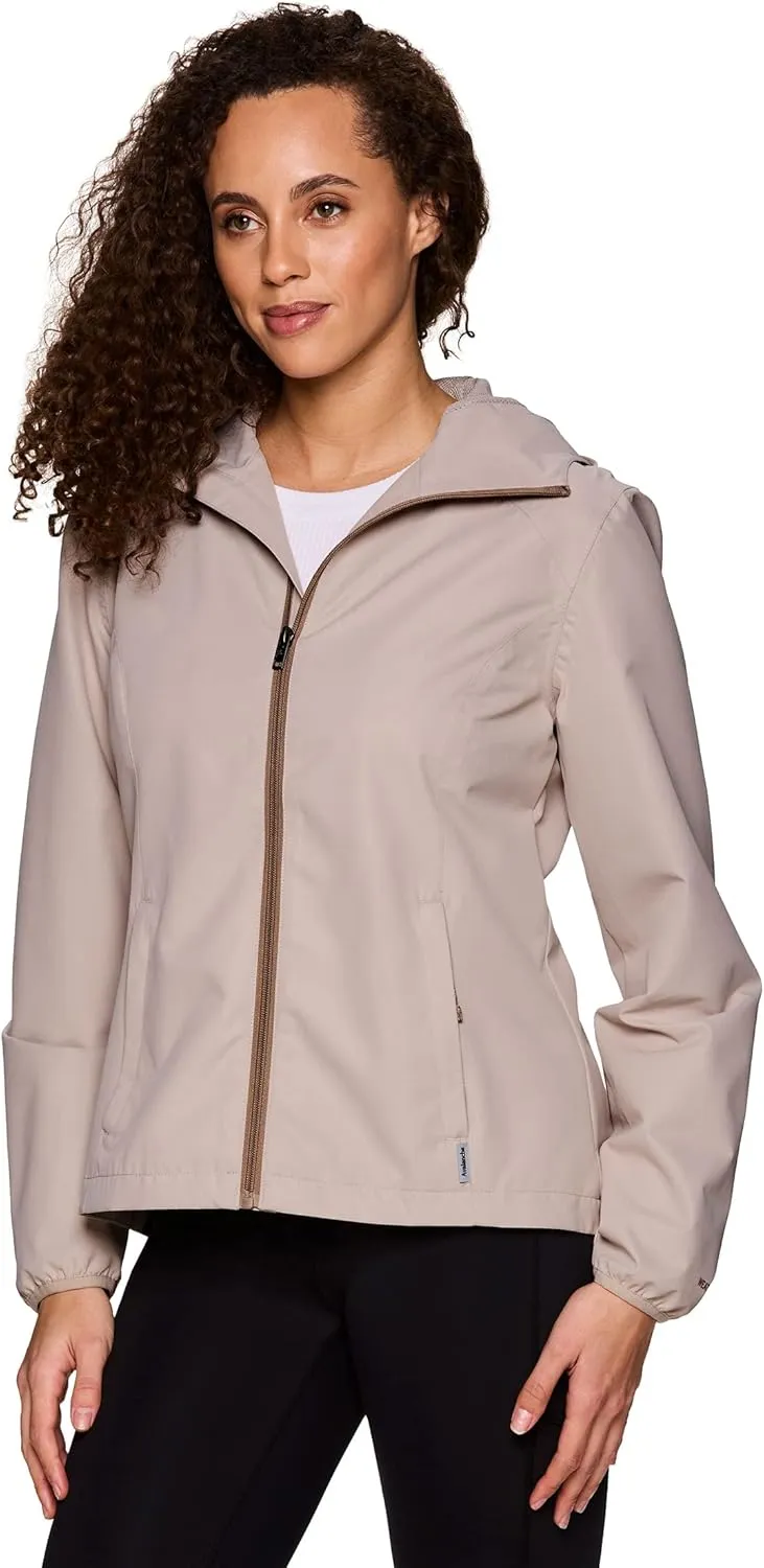Avalanche Women's Packable Rain Coat Hooded Soft Shell Jacket With Pockets