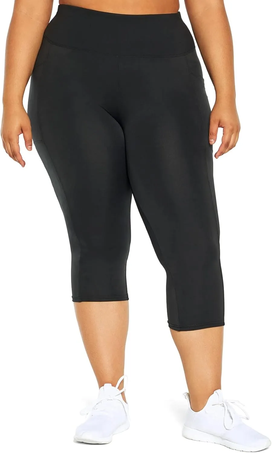 Balance Collection Women's Plus Size Eclipse High Rise Pocket Capri Legging