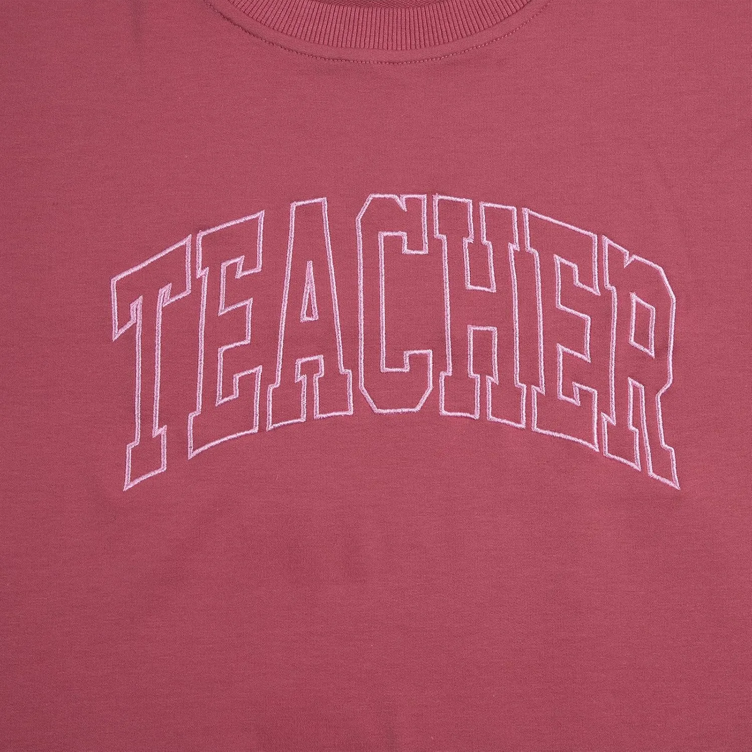 BANGELY Teacher Sweatshirt Women Oversized Retro Teach Crewneck Shirt Embroidery Teacher Life Pullover Long Sleeve Tops
