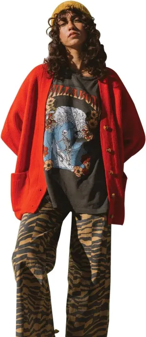 Billabong Women's So Chill Cardigan, Color Rad Red, Size S