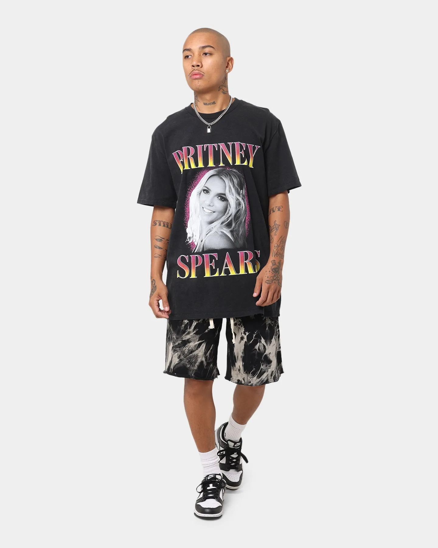 Britney Spears Hot Gradient T-Shirt Washed Black