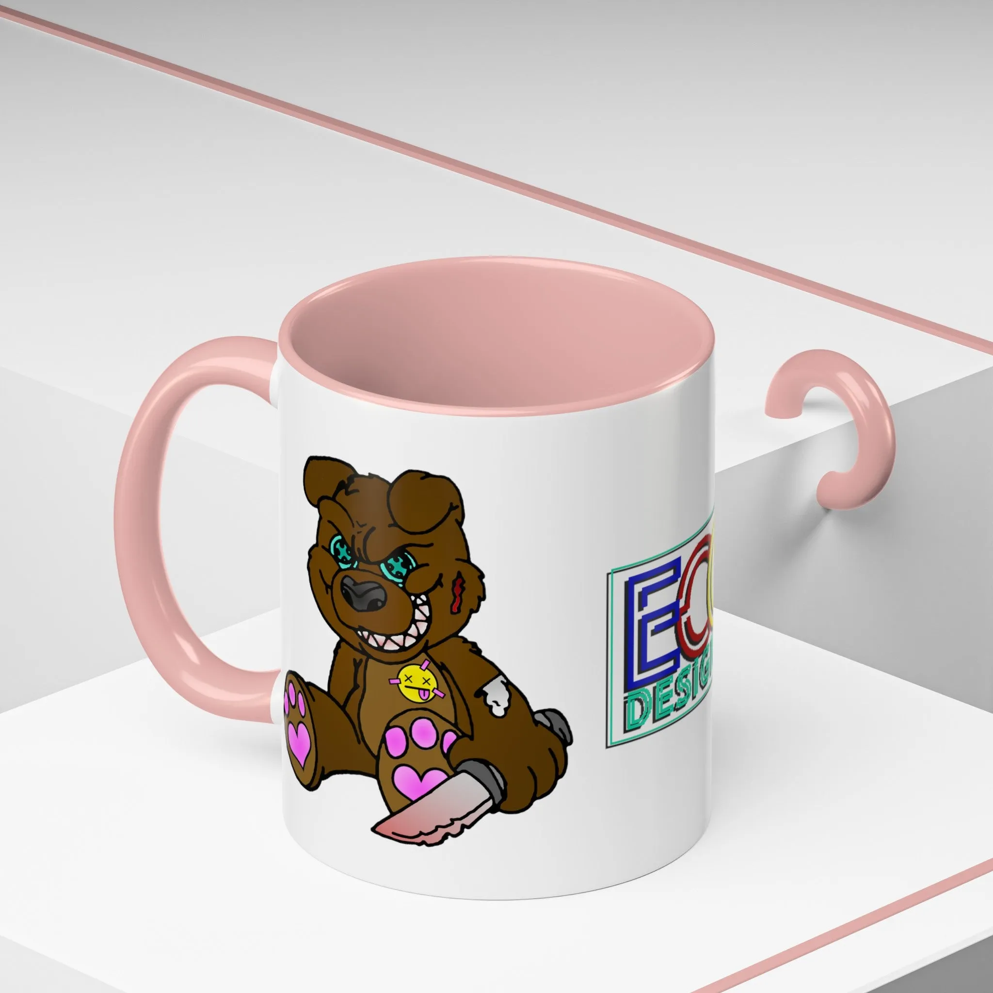 Brown Demon Bear Accent Coffee Mug, 11oz