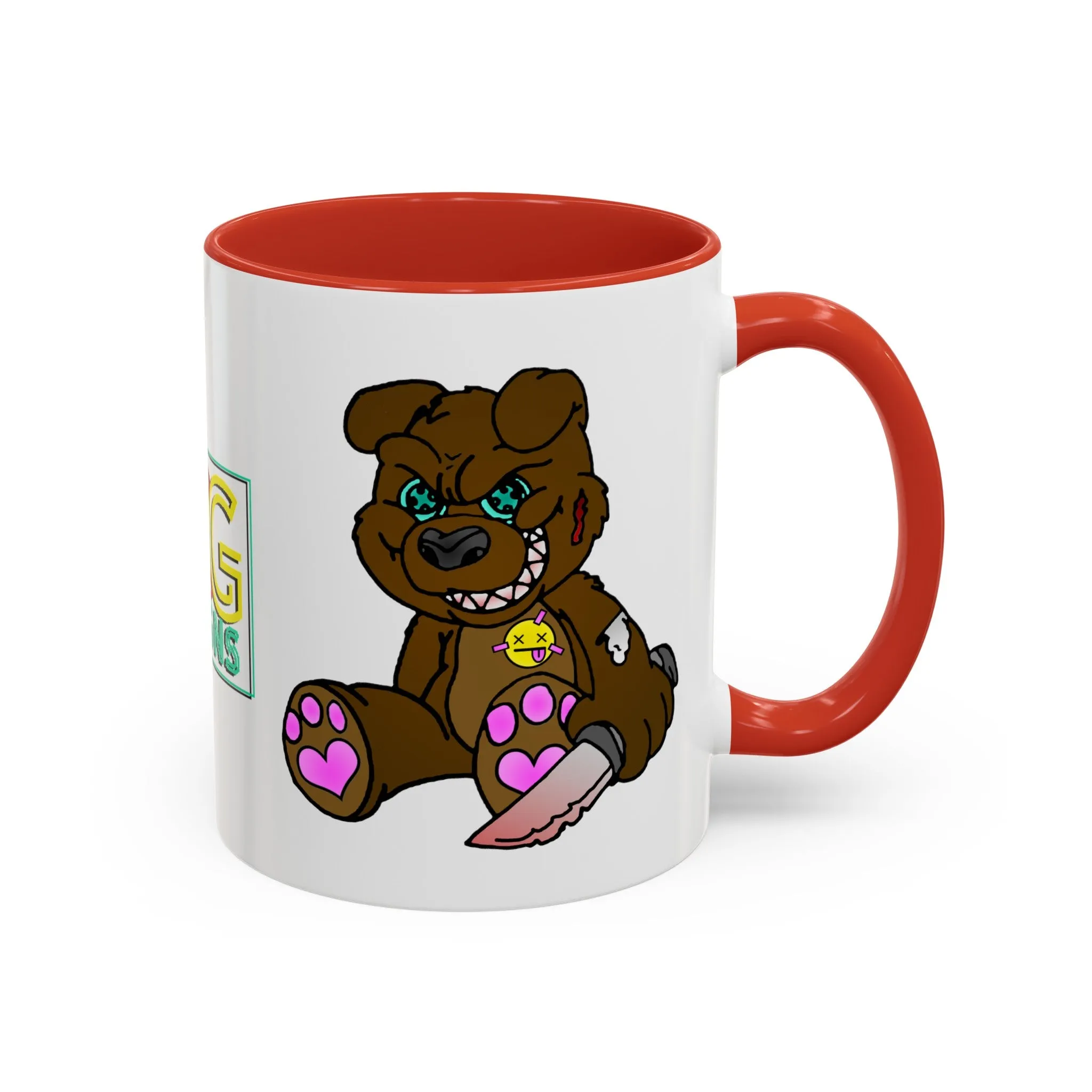 Brown Demon Bear Accent Coffee Mug, 11oz