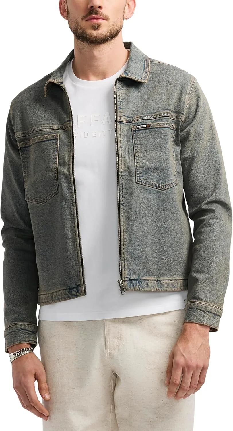 Buffalo David Bitton Men's Trucker Denim Jacket Vintage Style Shacket