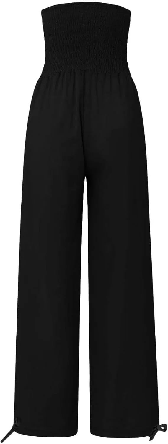 Business Casual Pants for Women Loose Wide Leg Palazzo Slacks 2025 Summer Long Linen Pants Baggy Trousers