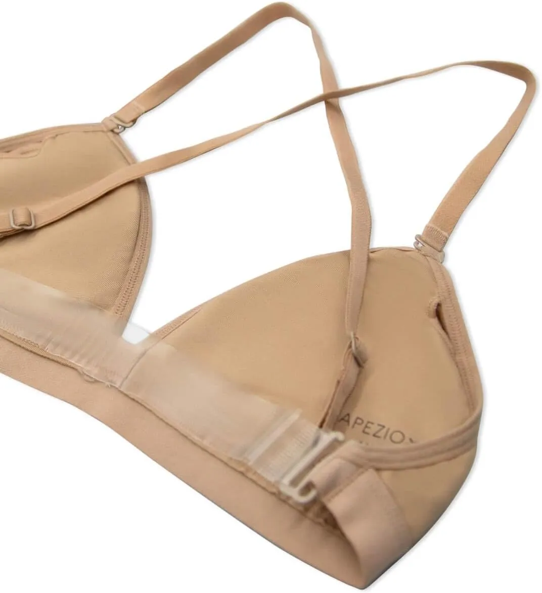 Capezio Women's Deep Neck Clear Back Bra