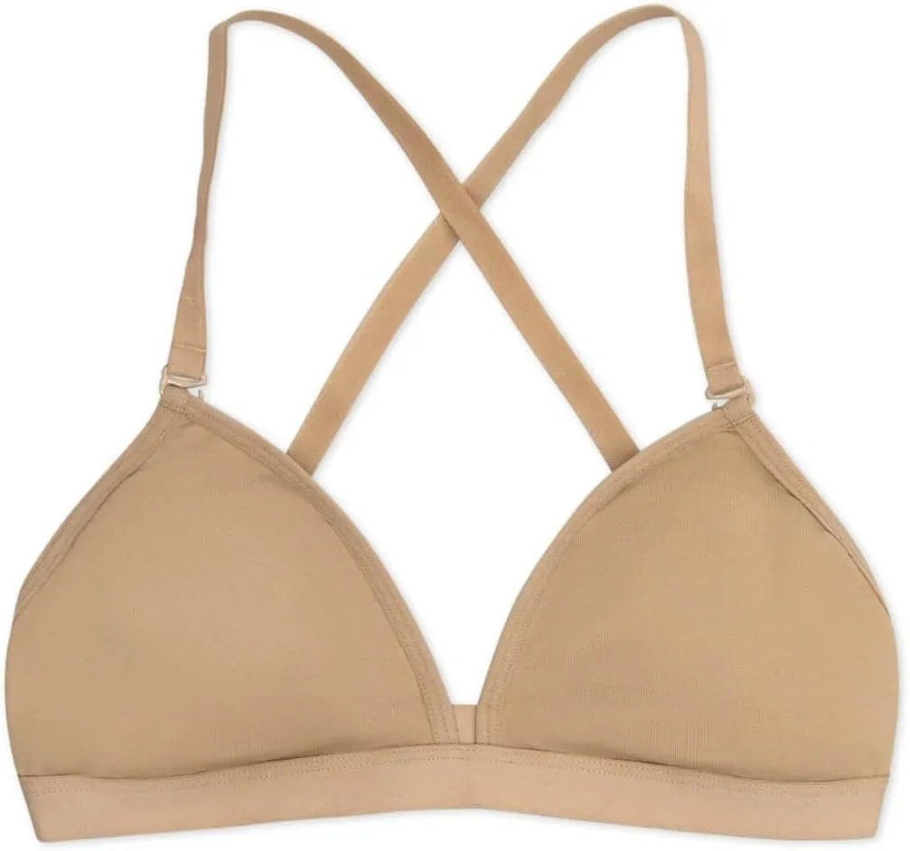 Capezio Women's Deep Neck Clear Back Bra