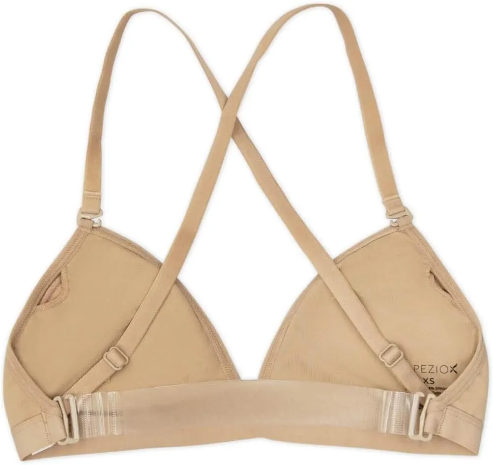 Capezio Women's Deep Neck Clear Back Bra
