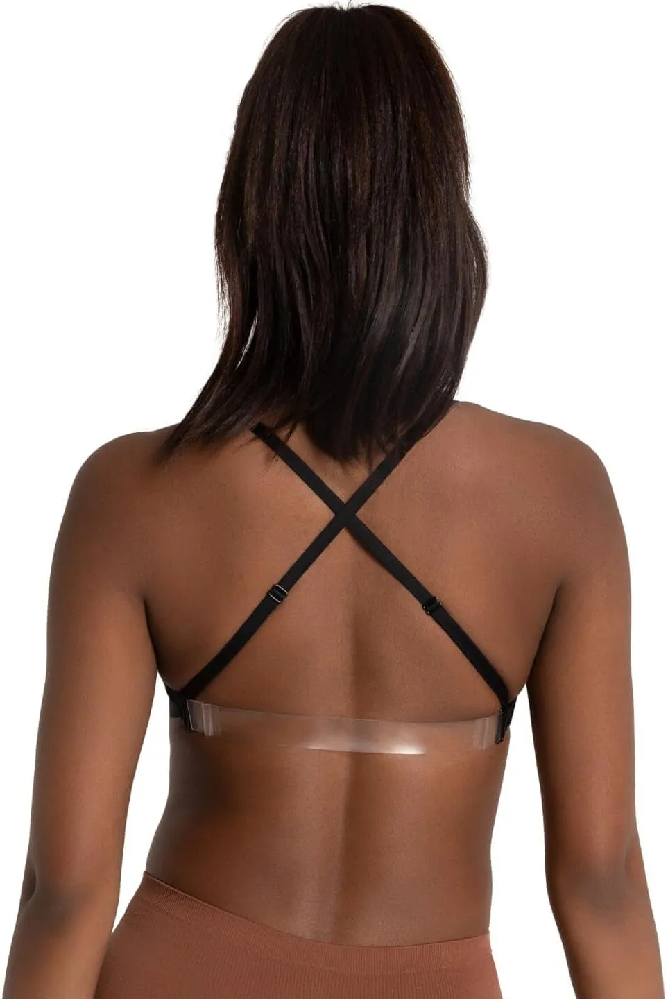 Capezio Women's Deep Neck Clear Back Bra
