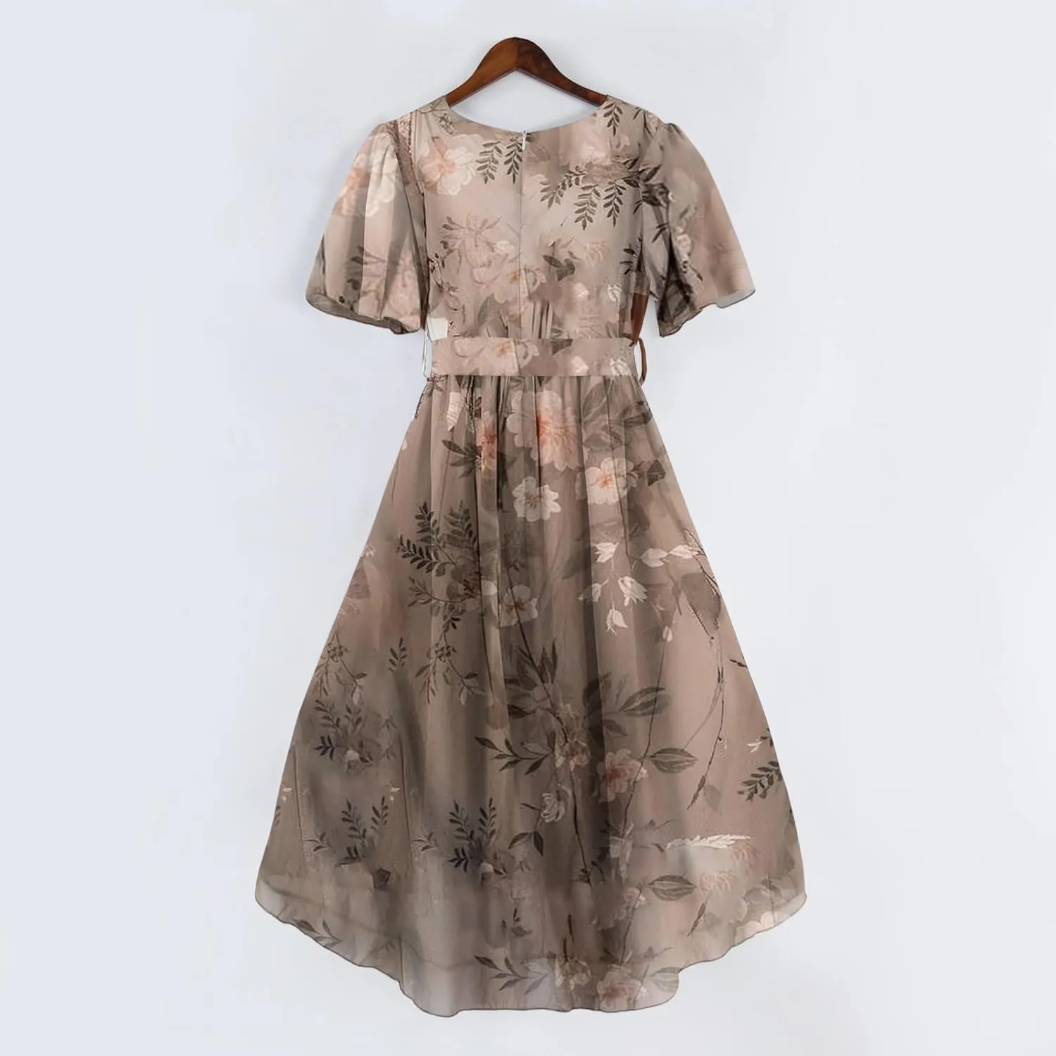 Chiffon Dresses for Women,Flowy Wrap Wedding Guest Cocktail Prom Womens Spring Summer Dress Sexy Midi Dresses