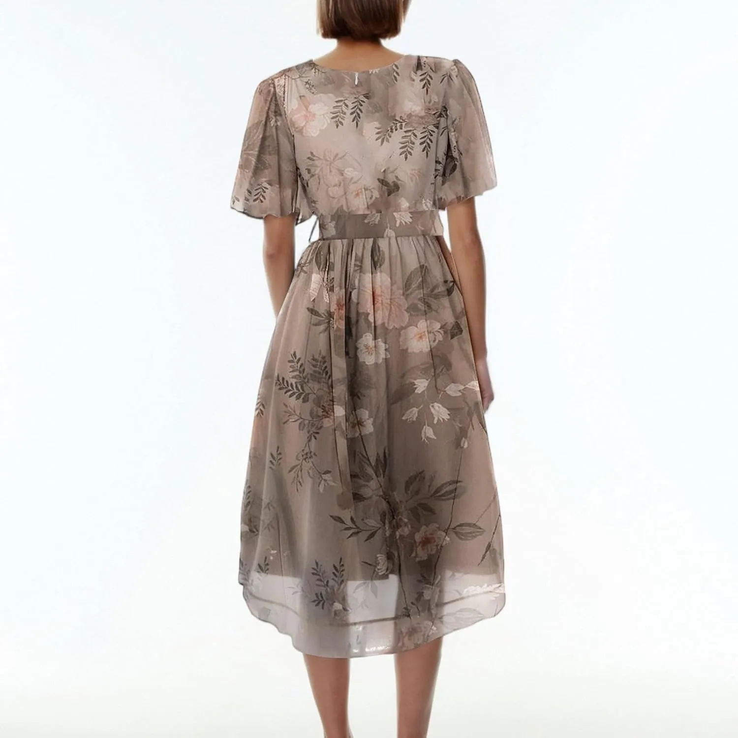Chiffon Dresses for Women,Flowy Wrap Wedding Guest Cocktail Prom Womens Spring Summer Dress Sexy Midi Dresses