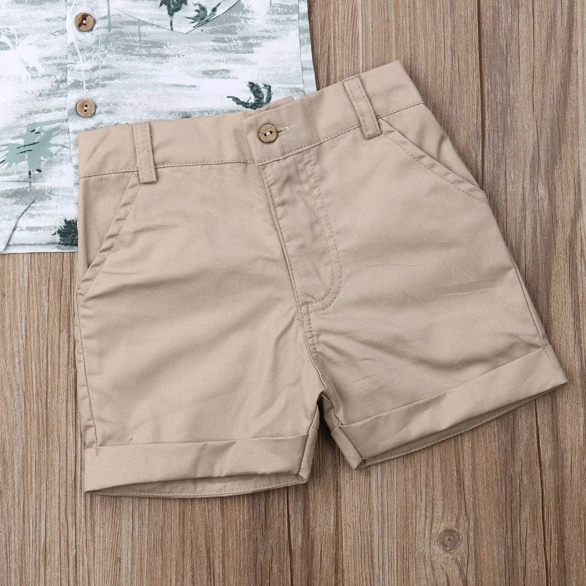 CIYCUIT Toddler Baby Boys Summer Print Shirt Outfits Clothes Short Sleeve Button Down Tops   Shorts Set