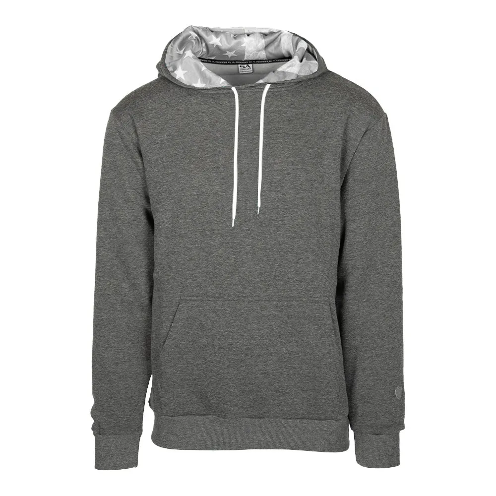 Classic Lined Hoodie | Ghost American Flag | Dark Heather Grey