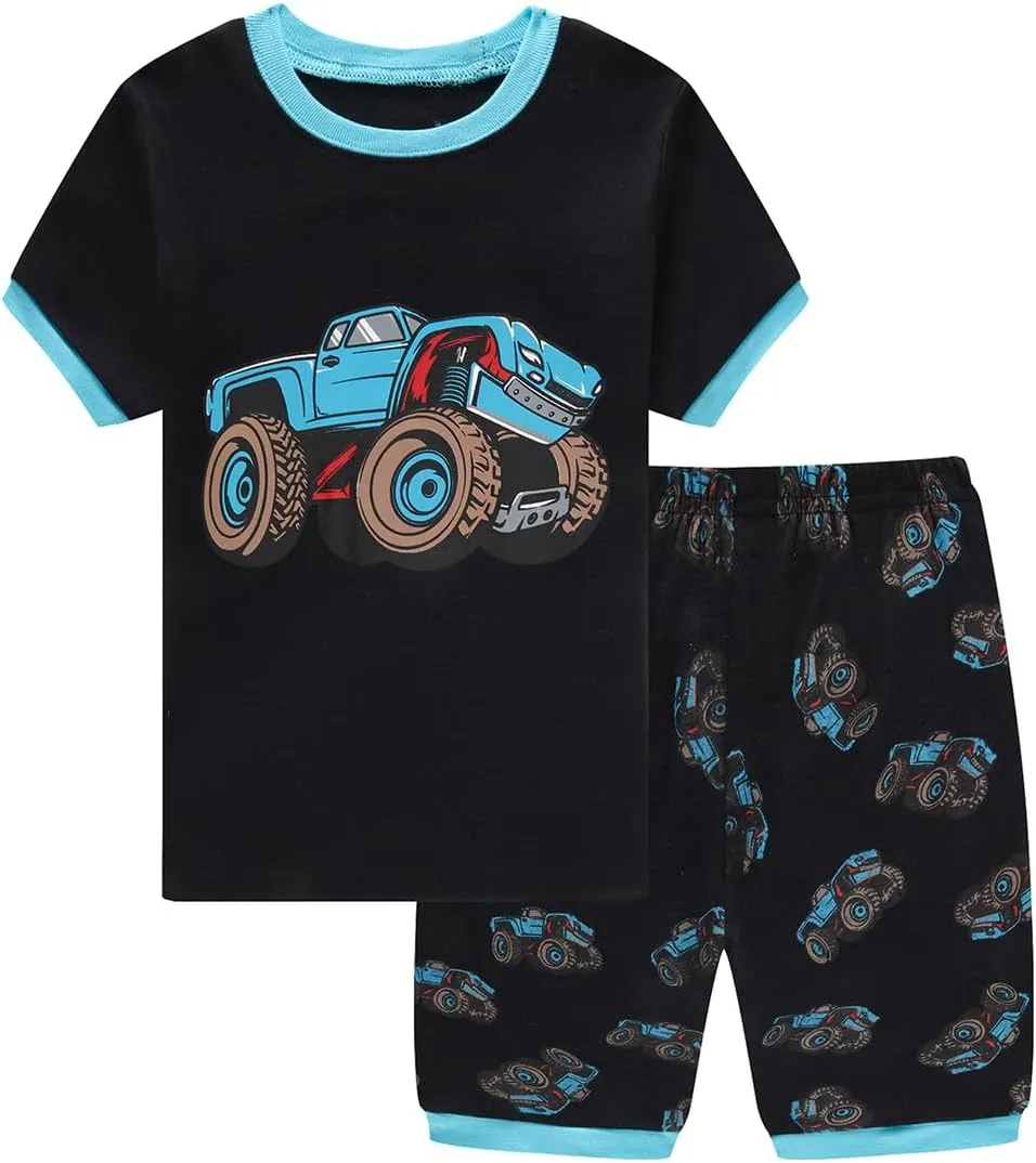 Cotton Pajamas Boys Summer Shorts Sets Toddler Boys Pjs Kids Sleepwear 18Months-12Years