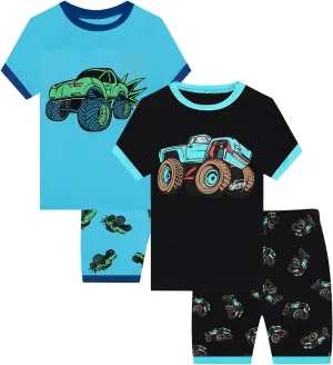 Cotton Pajamas Boys Summer Shorts Sets Toddler Boys Pjs Kids Sleepwear 18Months-12Years
