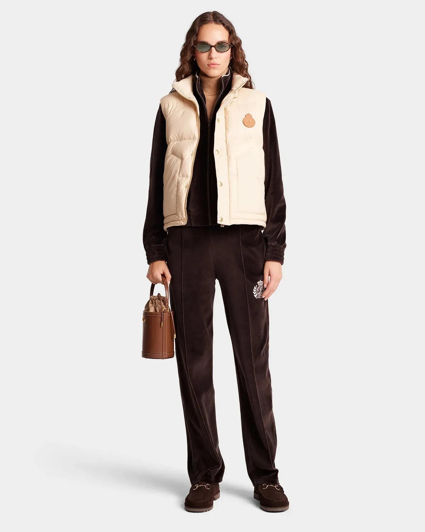 Crown Puffer Vest  - Champagne Tan