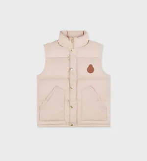 Crown Puffer Vest  - Champagne Tan