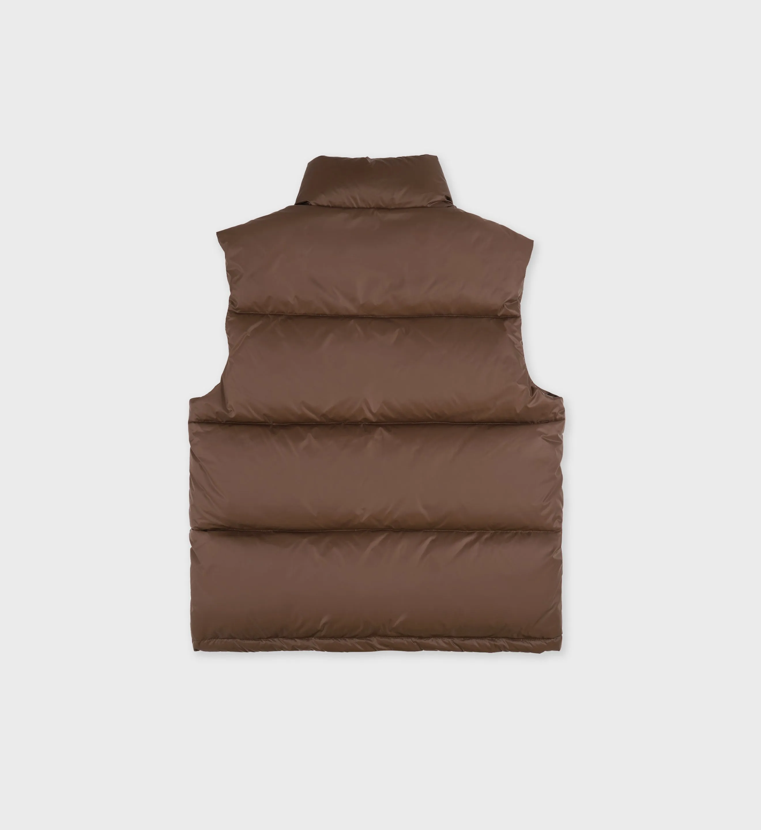Crown Puffer Vest  - Chocolate