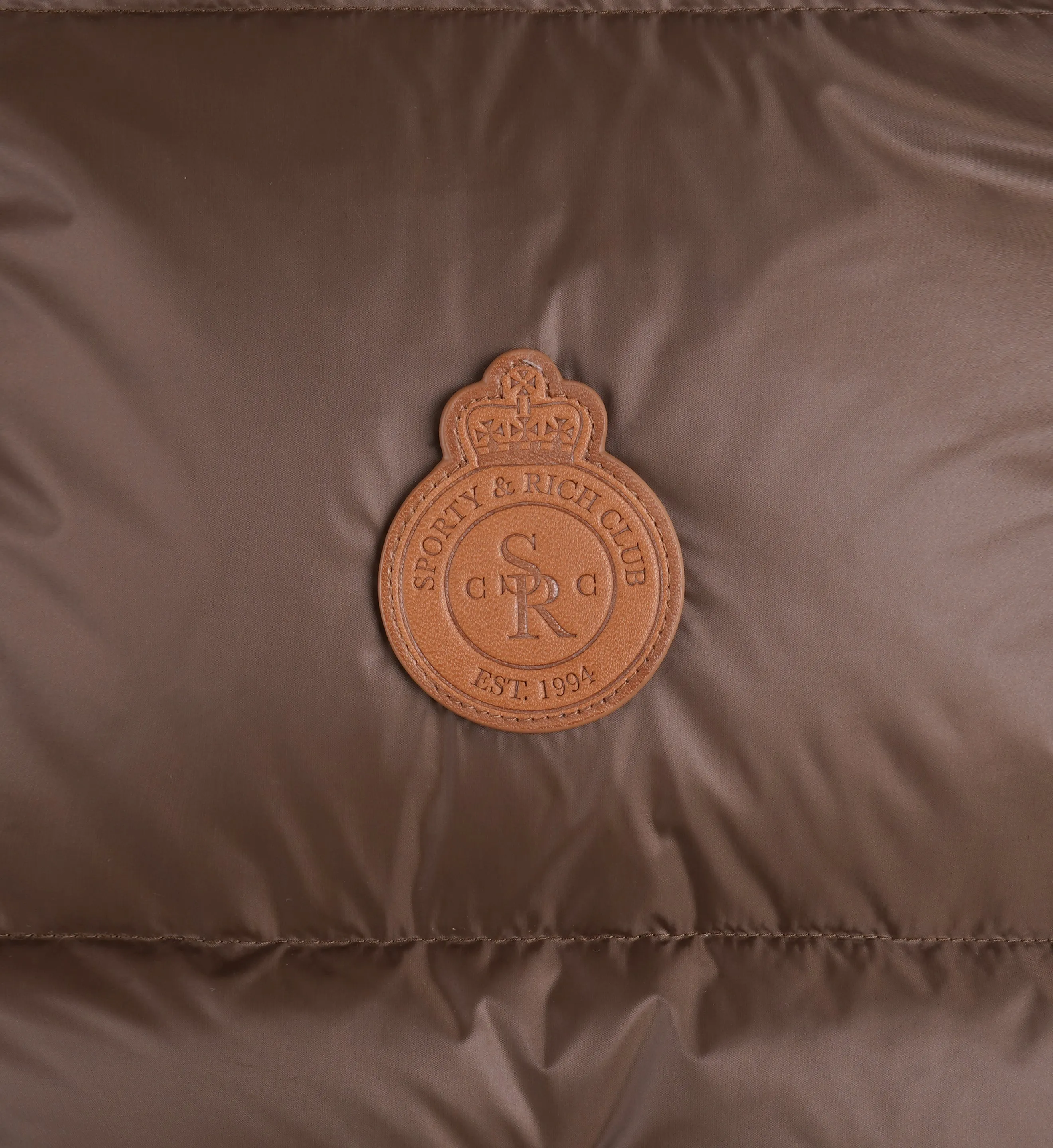 Crown Puffer Vest  - Chocolate