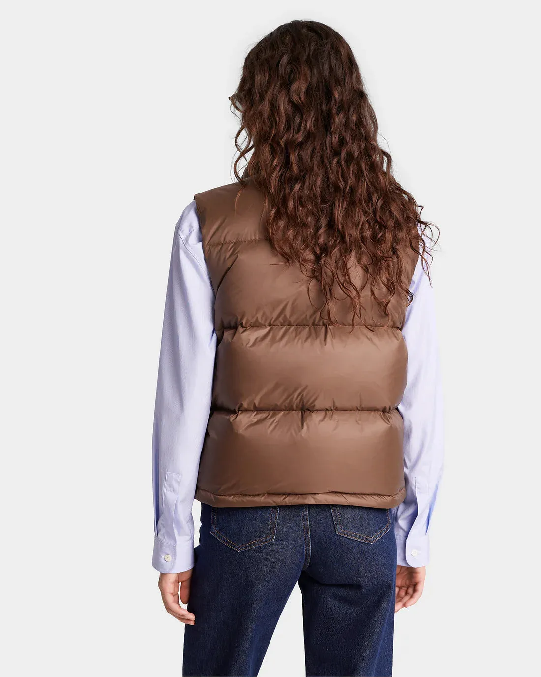 Crown Puffer Vest  - Chocolate