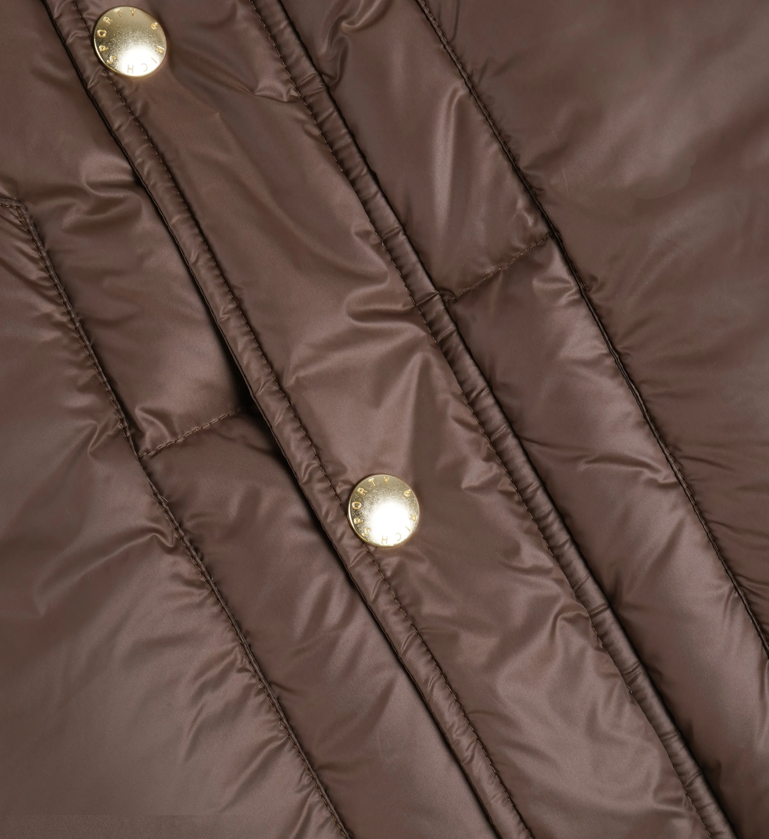 Crown Puffer Vest  - Chocolate