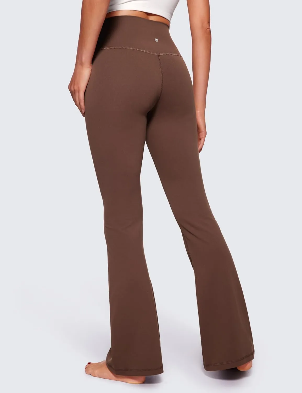 CRZ YOGA Butterluxe Crossover Flare Leggings for Women 31" - High Waist V Cross Bootcut Bell Bottoms Tummy Control Yoga Pants