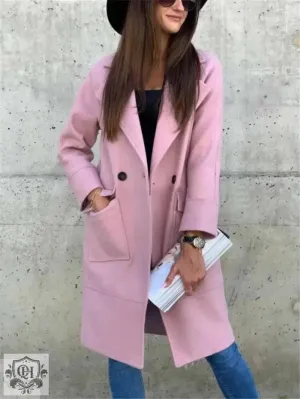 Double Breasted Closure Casual Coat