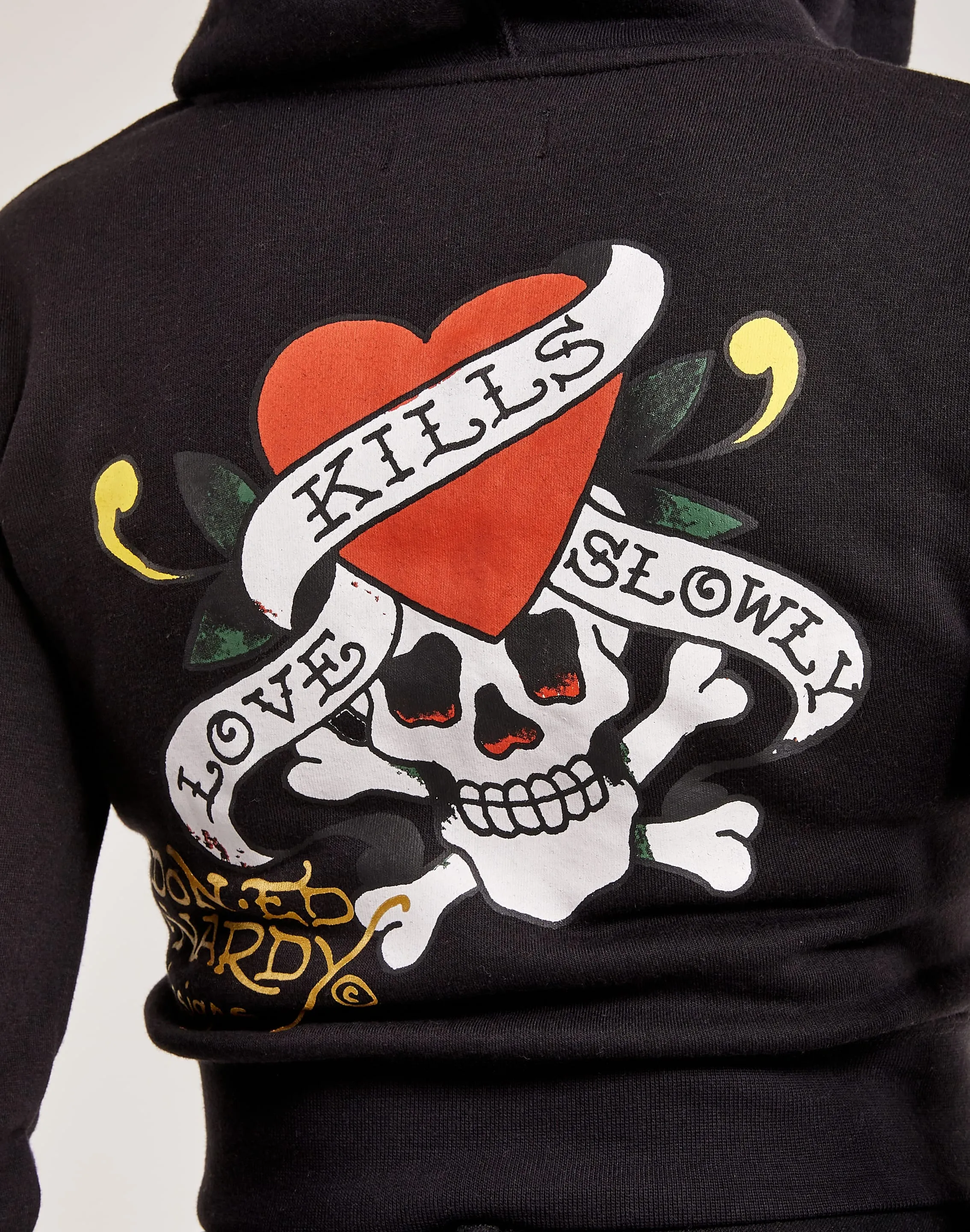 Ed Hardy Skull Full-Zip Fleece Hoodie