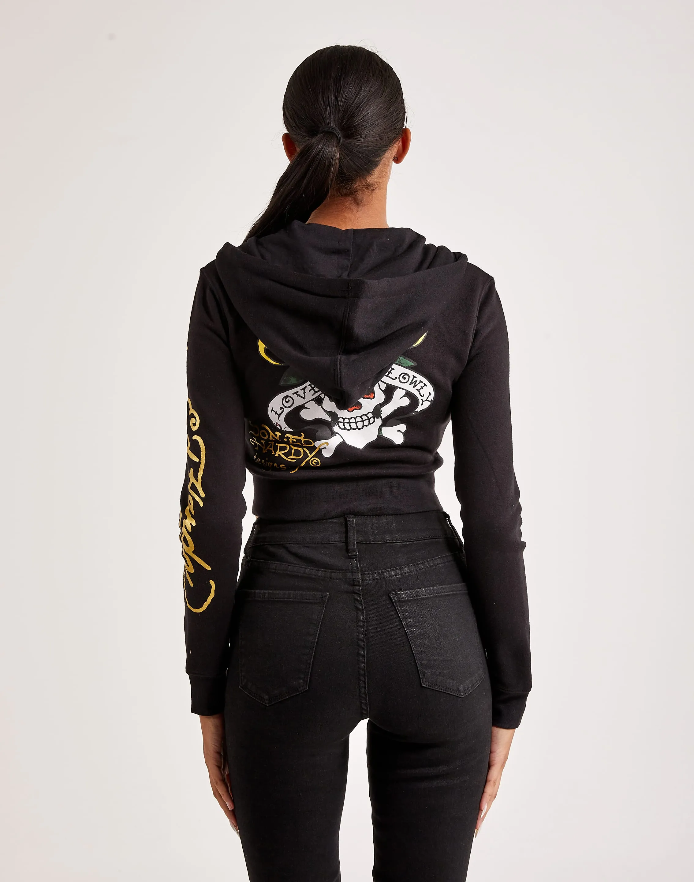 Ed Hardy Skull Full-Zip Fleece Hoodie
