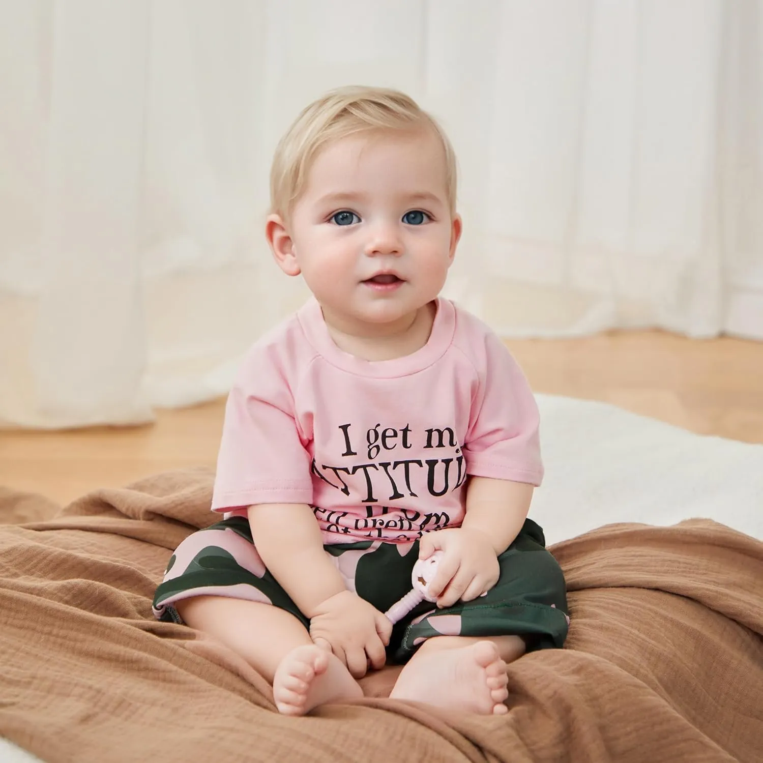 Fernvia Toddler Girls Clothes 1T 2T 3T 4T 5T Summer Outfits Baby Kids Short Sleeve T-Shirt Tops & Camouflage Shorts Sets