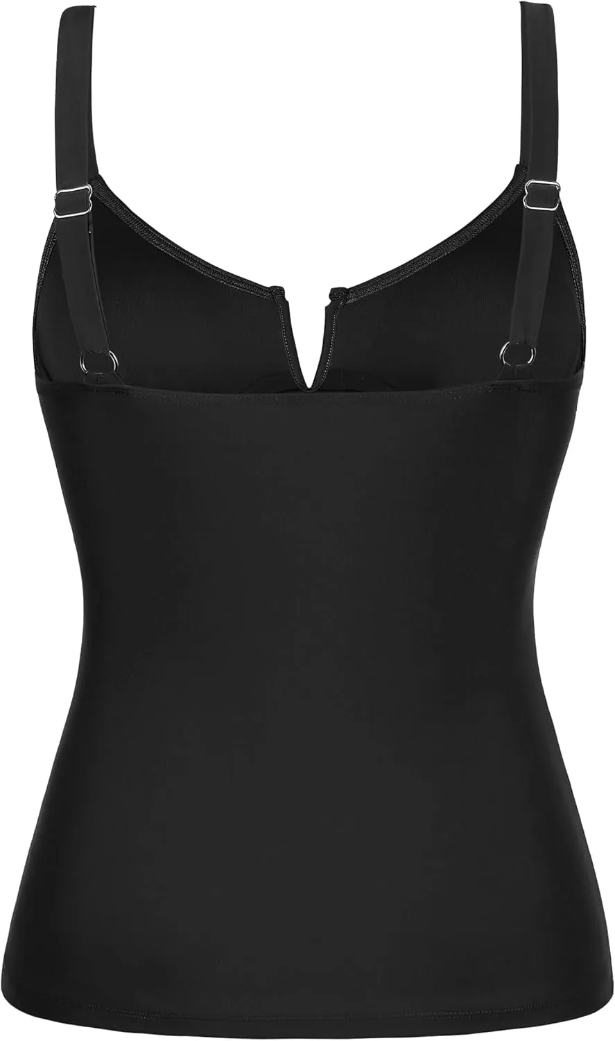 Firpearl Women Underwire Tankini Top Only V Wire Modest Swimsuits Ruched Tummy Control Bathing Suit Tops