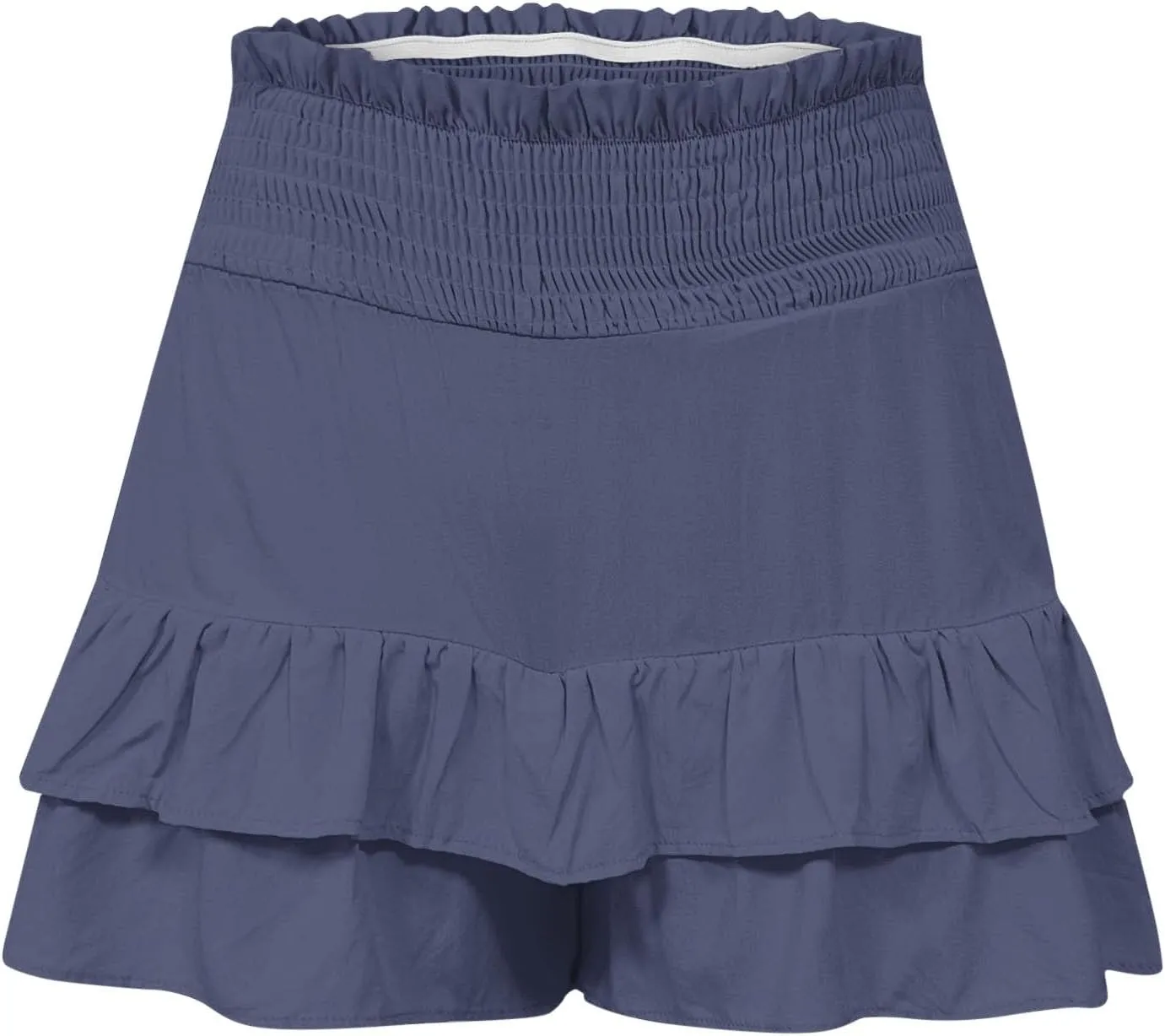 Flowy Shorts for Women Casual Boho Floral Skorts Ruffle Mini Skirts Tennis Skirts High Waisted Running Skorts