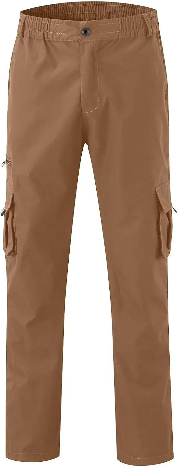 GIERIDUC Men's Lightweight Cargo Pants Sweatpants Athletic Running Fashion Trousers Drawstring Loose Fit Joggers with Pockets