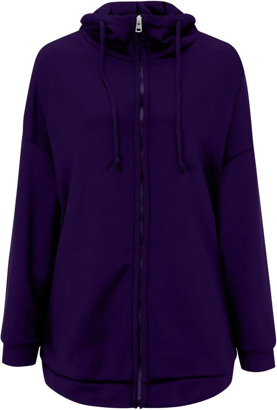 Hoodies For Women Fall Oversized Jacket Full Zip Hooded Sweatshirts Long Sleeve Tunic Comfy Coat With Pockets