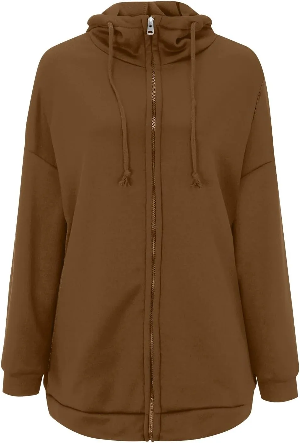 Hoodies For Women Fall Oversized Jacket Full Zip Hooded Sweatshirts Long Sleeve Tunic Comfy Coat With Pockets