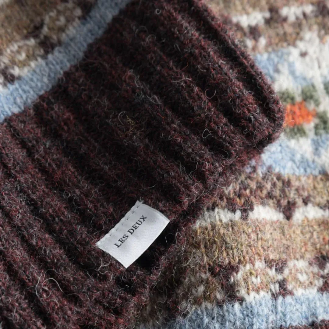 Hordur Fair Isle Cardigan (Mountain Grey   Sky Blue)