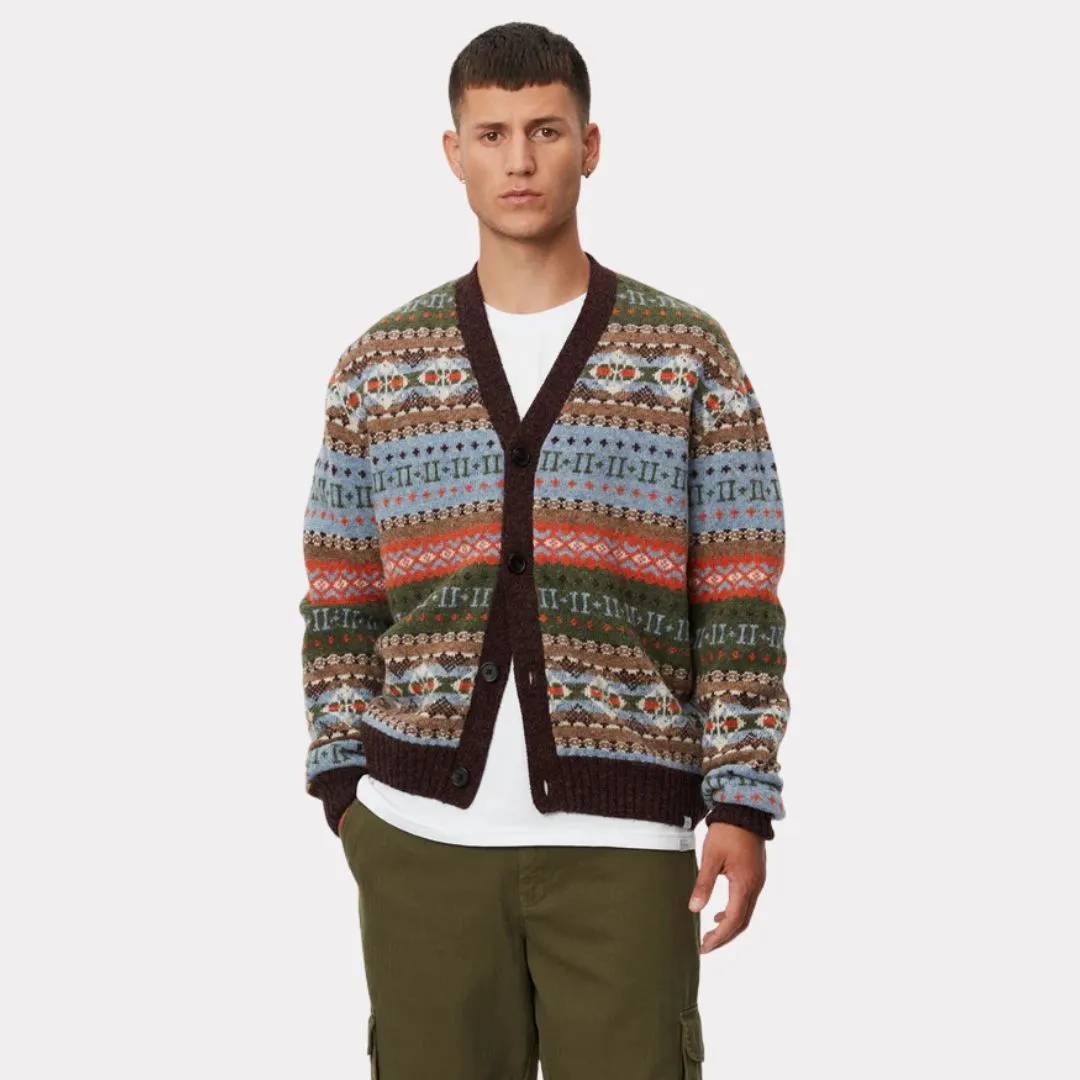 Hordur Fair Isle Cardigan (Mountain Grey   Sky Blue)