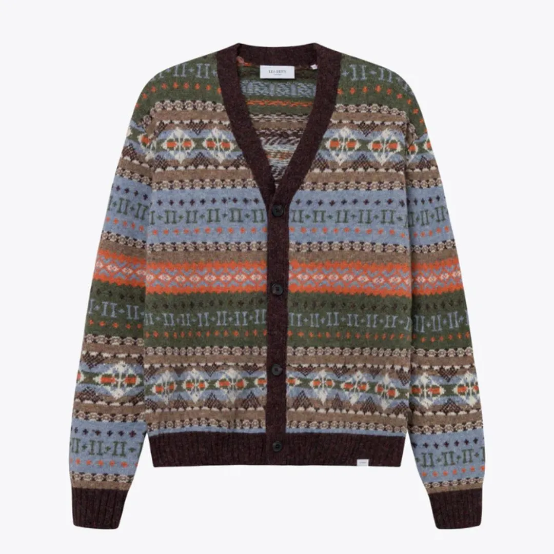 Hordur Fair Isle Cardigan (Mountain Grey   Sky Blue)