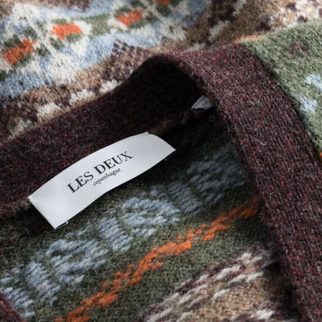 Hordur Fair Isle Cardigan (Mountain Grey   Sky Blue)