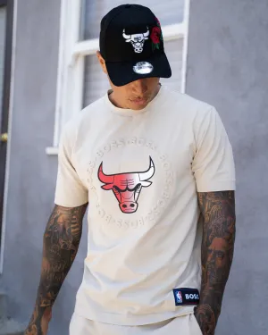 Hugo Boss Hugo Boss X NBA Basic Chicago Bulls Short Sleeve T-Shirt Light Beige