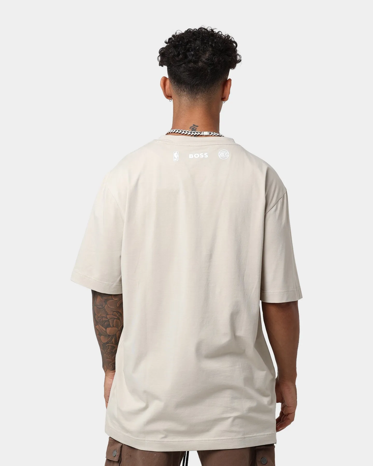 Hugo Boss Hugo Boss X NBA Basic New York Knicks Short Sleeve T-Shirt Light Beige