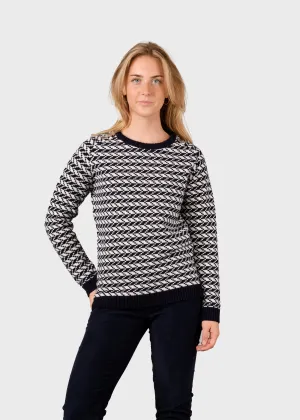 Ida knit - Navy/cream