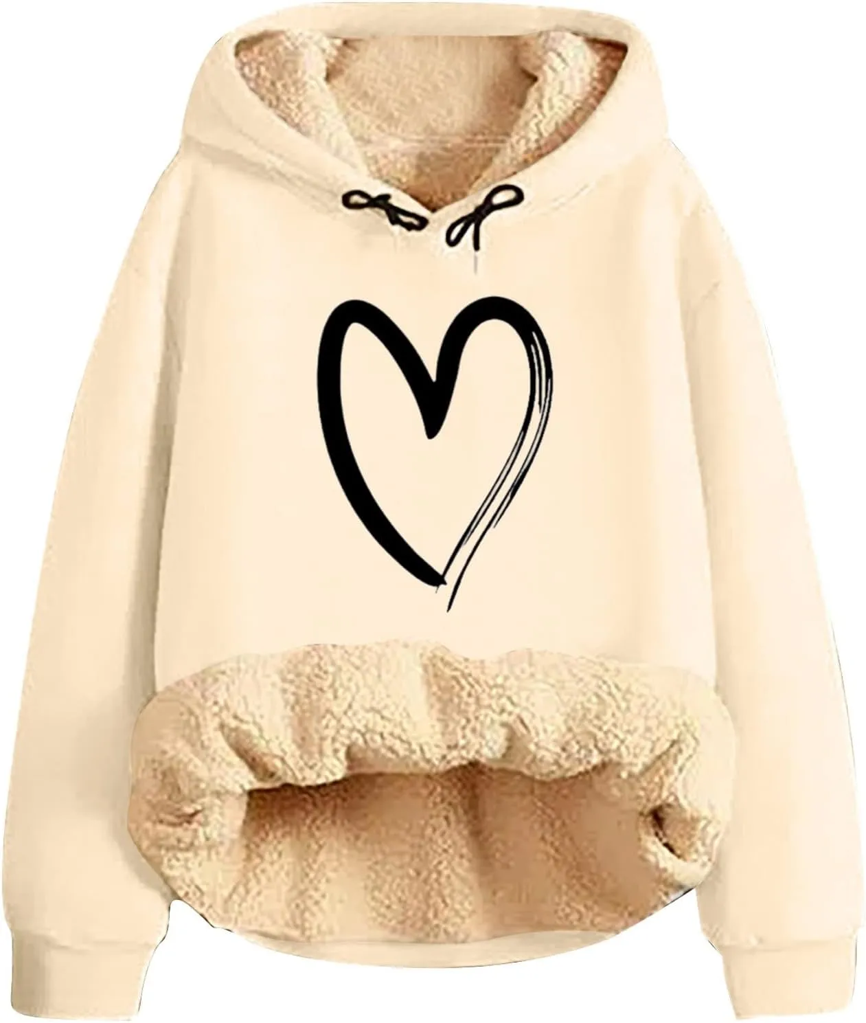 JOFOW womens graphic hoodies hooded sweatshirt women cute sweatshirts for women essentials hoodie