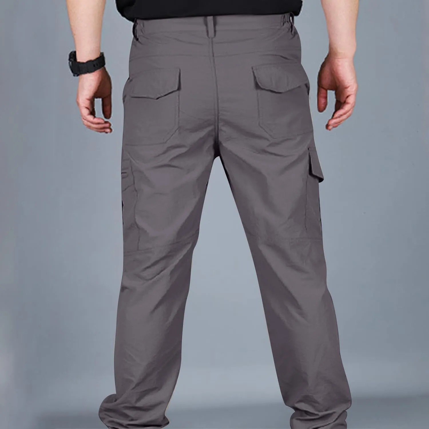 jsaierl Mens Hiking Pants Slim Fit Waterproof Quick Dry Fishing Pants Outdoor Lightweight Travel Climbing Stretch Cargo Pants