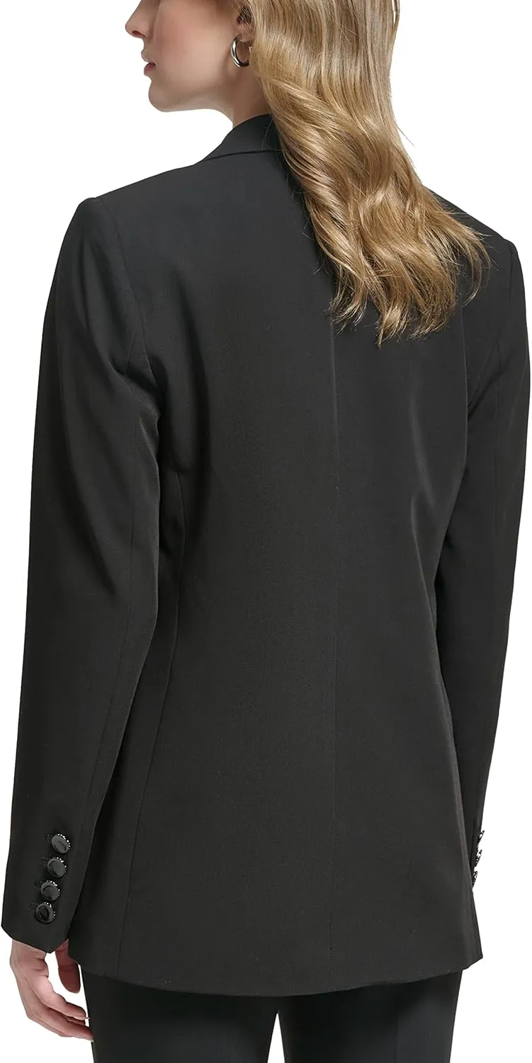 KARL LAGERFELD Women's Fitted Blazer with Script Detail