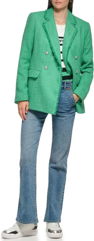 KARL LAGERFELD Women's Tweed Blazer Jacket